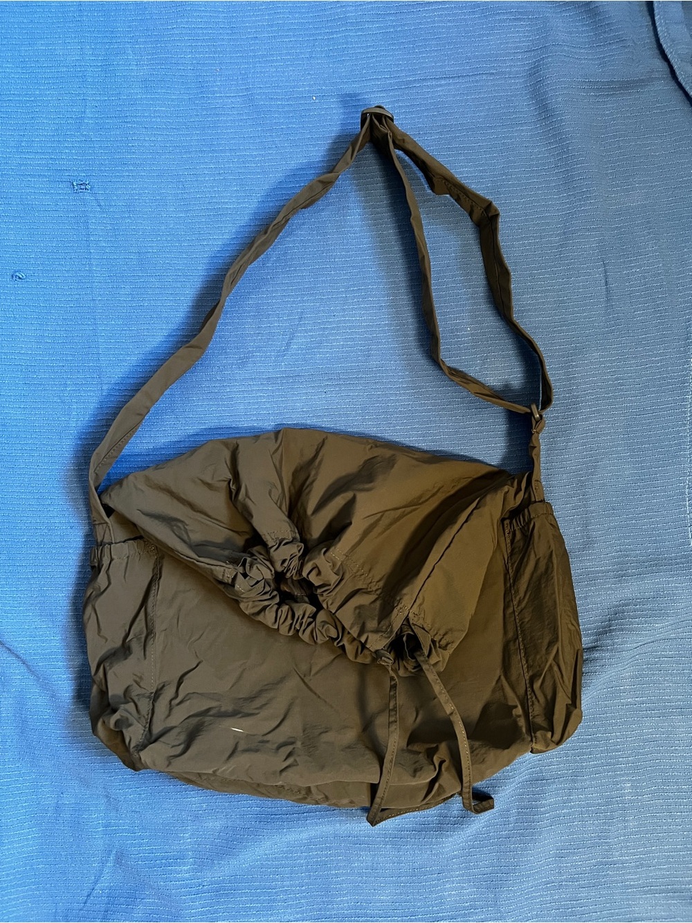 Uniqlo Brown Drawstring Crossbody Bag